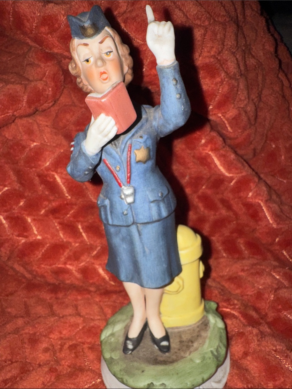 Retro Vintage WWII Era Female Officer Figurine - Ceramic Decor / Display Statue